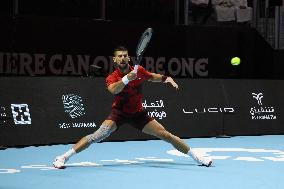 Novak Djokovic And Jannik Sinner At Six Kings Slam Exhibition Tennis Tournament - Riyadh