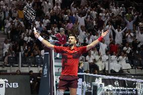 Novak Djokovic And Jannik Sinner At Six Kings Slam Exhibition Tennis Tournament - Riyadh