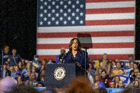 Democratic Presidential Candidate Kamala Harris Campaigns Across Wisconsin