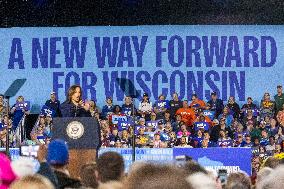 Democratic Presidential Candidate Kamala Harris Campaigns Across Wisconsin