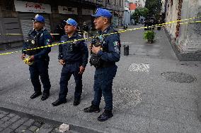 Police Operation After Attack On Diana Sánchez Barrios, Leader Of Traders In Mexico City's Historic Centre