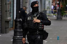 Police Operation After Attack On Diana Sánchez Barrios, Leader Of Traders In Mexico City's Historic Centre