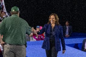 Democratic Presidential Candidate Kamala Harris Campaigns Across Wisconsin