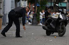 Police Operation After Attack On Diana Sánchez Barrios, Leader Of Traders In Mexico City's Historic Centre