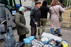 Civilians evacuated from region arrive in Kharkiv