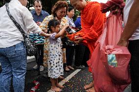 Thai Faithful Mark The End Of The Buddhist Lent In Bangkok.