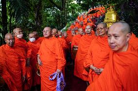 Thai Faithful Mark The End Of The Buddhist Lent In Bangkok.