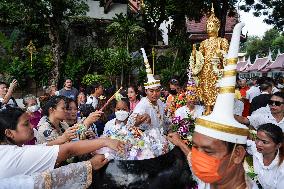 Thai Faithful Mark The End Of The Buddhist Lent In Bangkok.