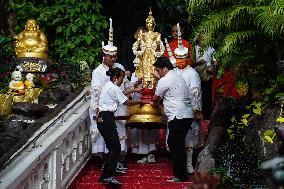 Thai Faithful Mark The End Of The Buddhist Lent In Bangkok.