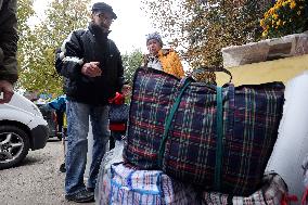 Civilians evacuated from region arrive in Kharkiv