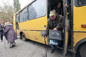 Civilians evacuated from region arrive in Kharkiv