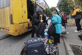 Civilians evacuated from region arrive in Kharkiv