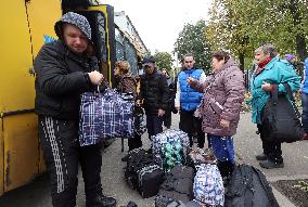 Civilians evacuated from region arrive in Kharkiv