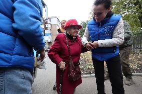 Civilians evacuated from region arrive in Kharkiv