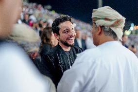 Jordans Prince Al Hussein And Princess Rajwa At Football Game - Amman