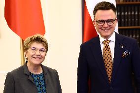 President Of Switzerland Viola Amherd Visits Poland