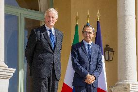 PM Barnier Visits Menton To Discuss Immigration - France