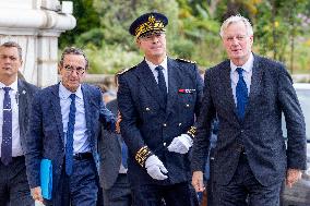 PM Barnier Visits Menton To Discuss Immigration - France