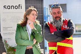 Marine Tondelier Visited Sanofi's Site - Lisieux