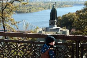 Saint Volodymyr Hill in Kyiv in autumn