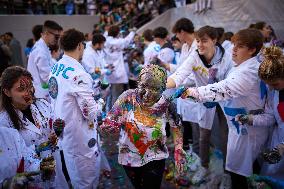 Granada University students welcomes first year students at San Lucas 2024 party