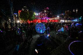 Blink Art And Light Festival In Cincinnati, Ohio.