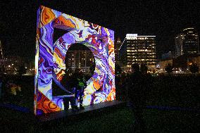 Blink Art And Light Festival In Cincinnati, Ohio.