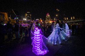 Blink Art And Light Festival In Cincinnati, Ohio.