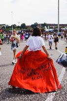 Taylor Swift Fans Gather Outside The San Siro Stadium For The Italian Concert Of The Eras Tour In Milan