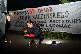 Protest Against Jaroslaw Kaczynski's Visit To Wawel Hill In Krakow