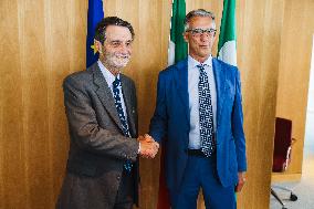 The Signing Of The Memorandum Of Understanding Between Regione Lombardia And Eni SpA In Milan