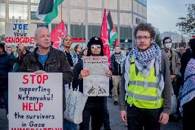 Pro-Palestine Protest Against The Visit Of President Biden - Berlin