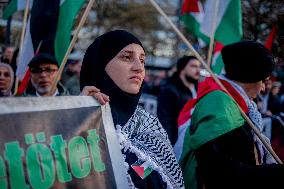 Pro-Palestine Protest Against The Visit Of President Biden - Berlin