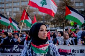 Pro-Palestine Protest Against The Visit Of President Biden - Berlin