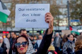 Pro-Palestine Protest Against The Visit Of President Biden - Berlin