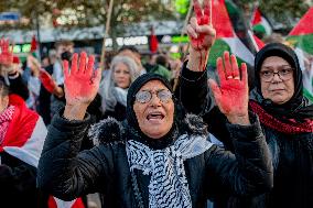 Pro-Palestine Protest Against The Visit Of President Biden - Berlin