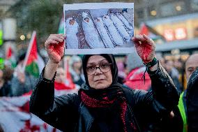 Pro-Palestine Protest Against The Visit Of President Biden - Berlin