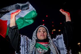 Pro-Palestine Protest Against The Visit Of President Biden - Berlin