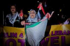 Pro-Palestine Protest Against The Visit Of President Biden - Berlin