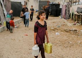 Displaced Palestinian In Deir al-Balah - Gaza