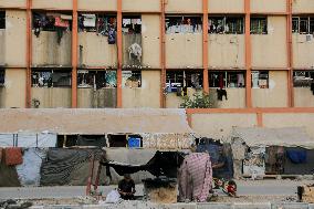 Displaced Palestinian In Deir al-Balah - Gaza