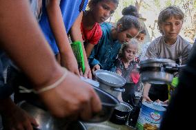 Displaced Palestinian In Deir al-Balah - Gaza