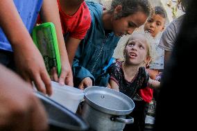 Displaced Palestinian In Deir al-Balah - Gaza