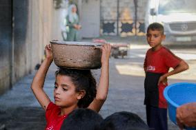 Displaced Palestinian In Deir al-Balah - Gaza