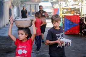 Displaced Palestinian In Deir al-Balah - Gaza