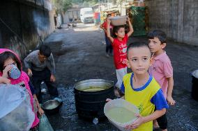 Displaced Palestinian In Deir al-Balah - Gaza