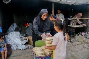 Displaced Palestinian In Deir al-Balah - Gaza