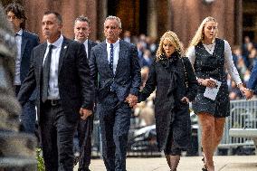 Robert F Kennedy Jr Attends Ethel Kennedy’s Funeral - DC