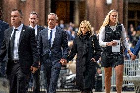 Robert F Kennedy Jr Attends Ethel Kennedy’s Funeral - DC