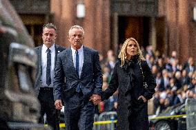 Robert F Kennedy Jr Attends Ethel Kennedy’s Funeral - DC